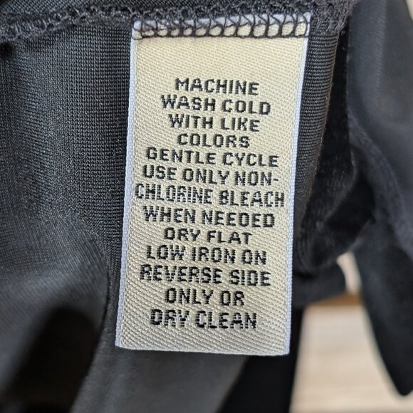 Bechamel Long Sleeve Top Velour Feel Elegant Black Size 2X - Picture 6 of 9